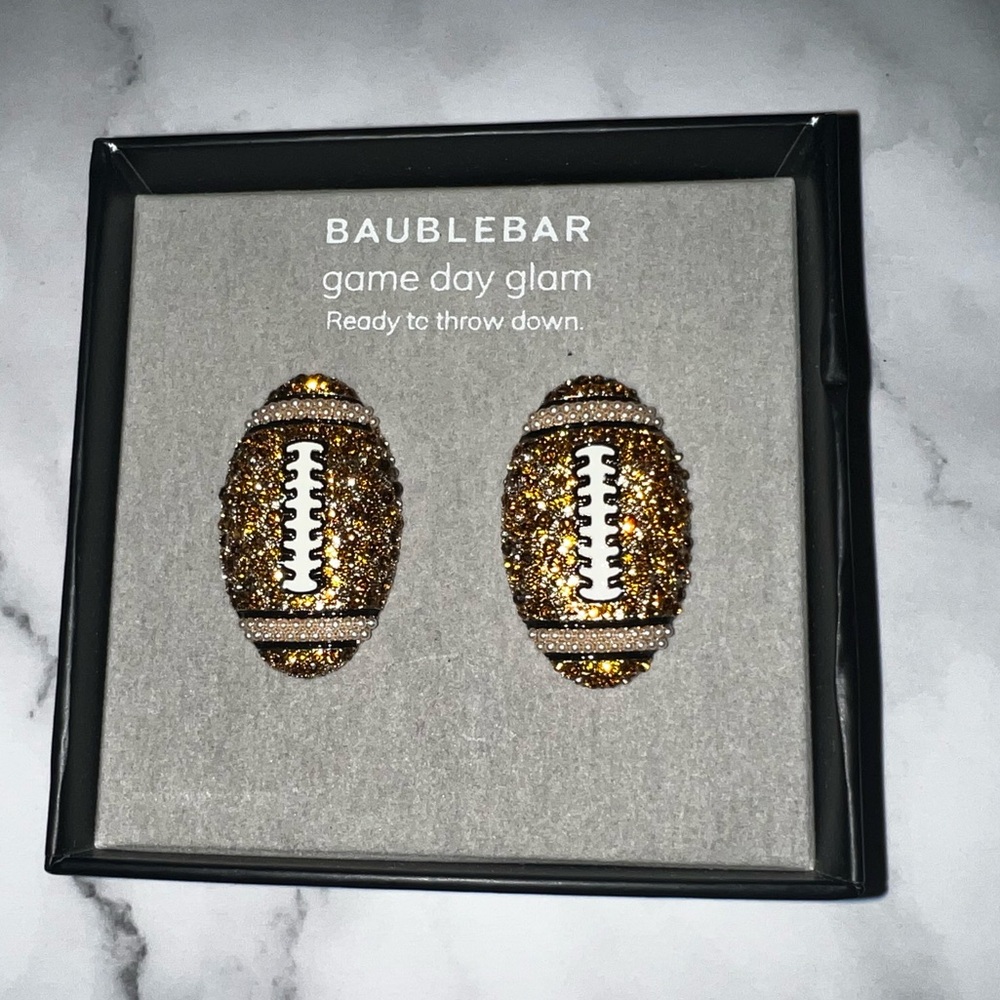 BaubleBar Game Day Glam Football Earrings